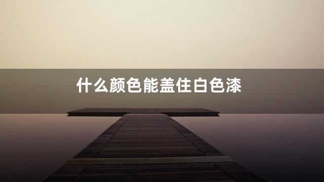 什么颜色能盖住白色漆