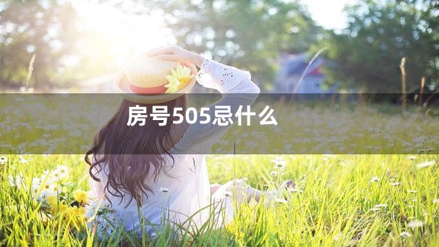 房号505忌什么