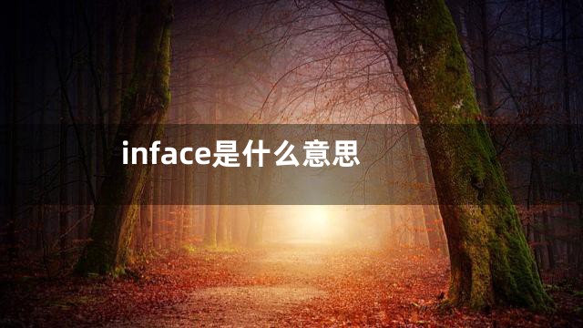 inface是什么意思