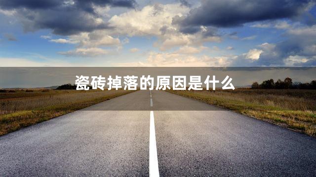 瓷砖掉落的原因是什么