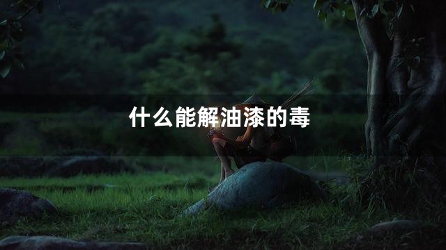 什么能解油漆的毒