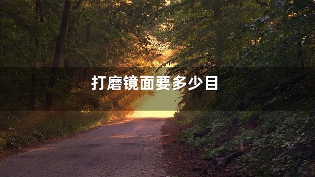 打磨镜面要多少目