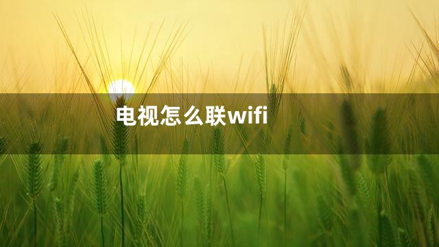 电视怎么联wifi