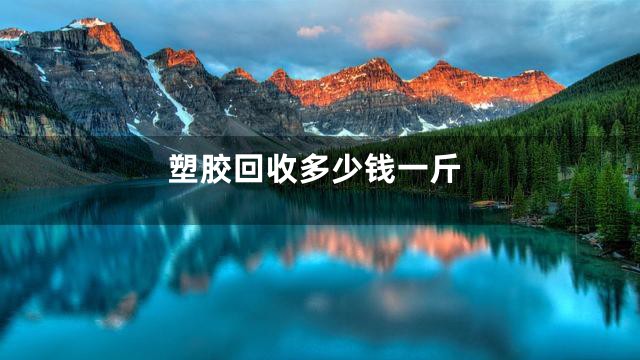 塑胶回收多少钱一斤