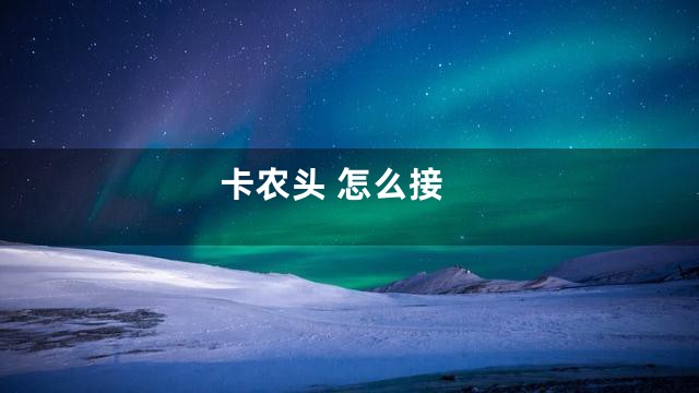 卡农头 怎么接