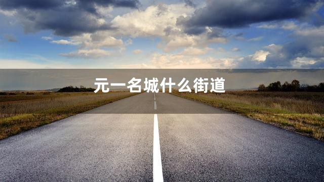 元一名城什么街道