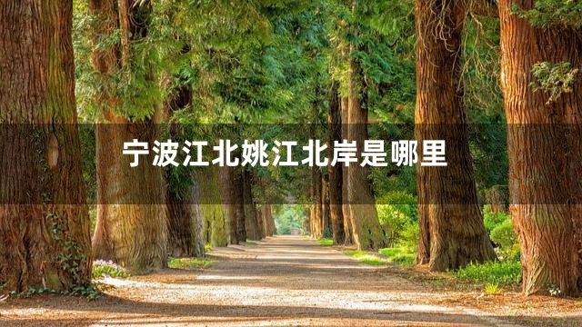 宁波江北姚江北岸是哪里