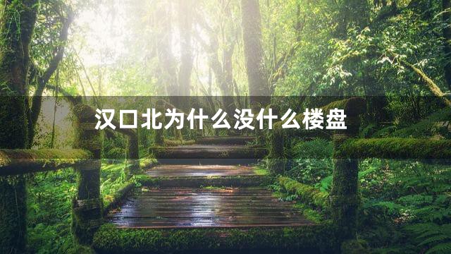 汉口北为什么没什么楼盘