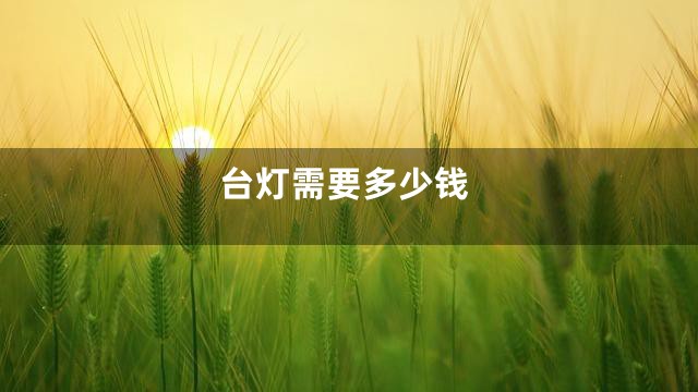台灯需要多少钱