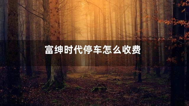富绅时代停车怎么收费
