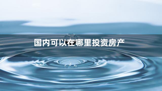 国内可以在哪里投资房产