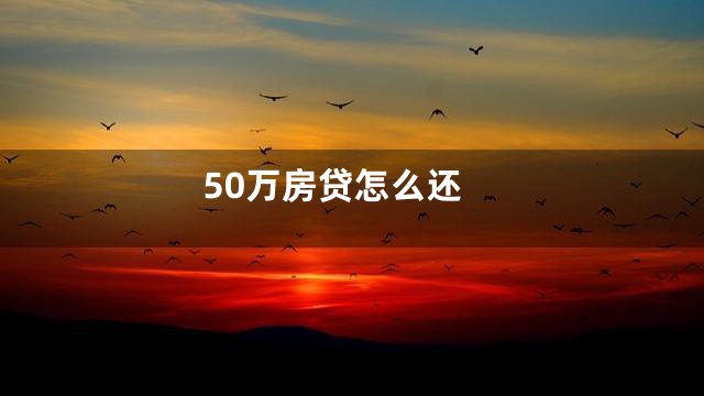 50万房贷怎么还