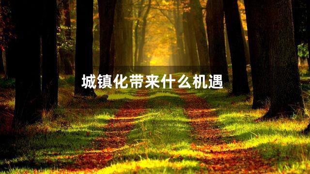 城镇化带来什么机遇