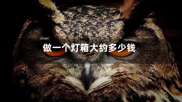 做一个灯箱大约多少钱