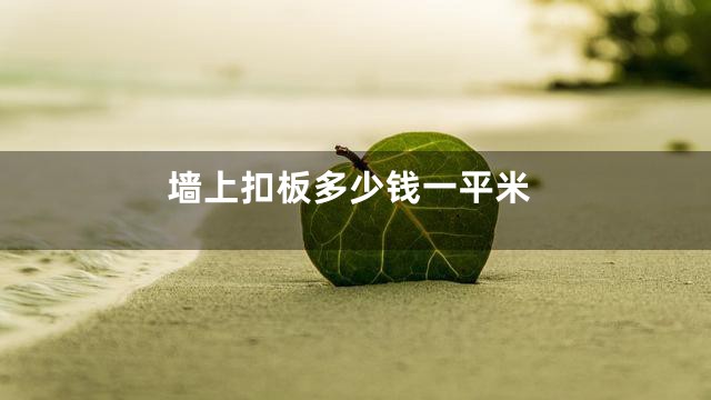 墙上扣板多少钱一平米