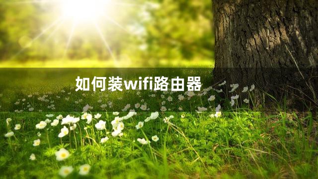如何装wifi路由器