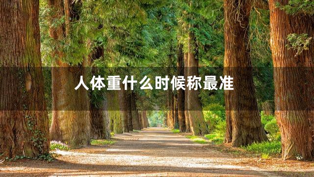 人体重什么时候称最准