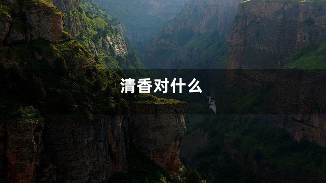 清香对什么