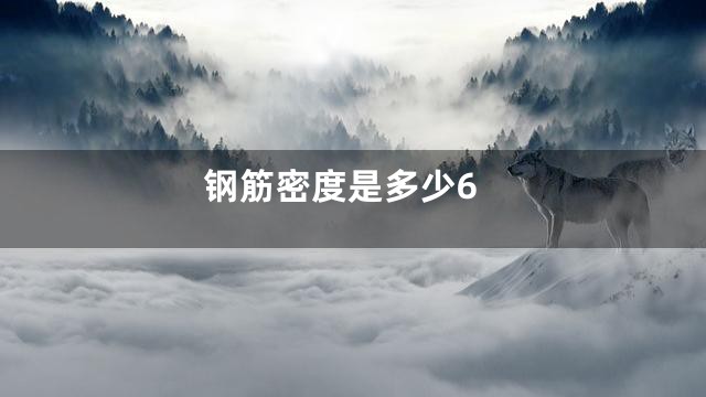 钢筋密度是多少6