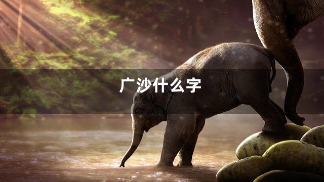 广沙什么字