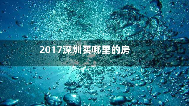 2017深圳买哪里的房