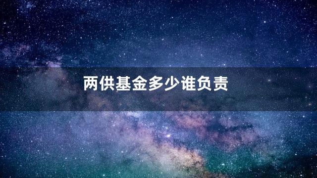 两供基金多少谁负责