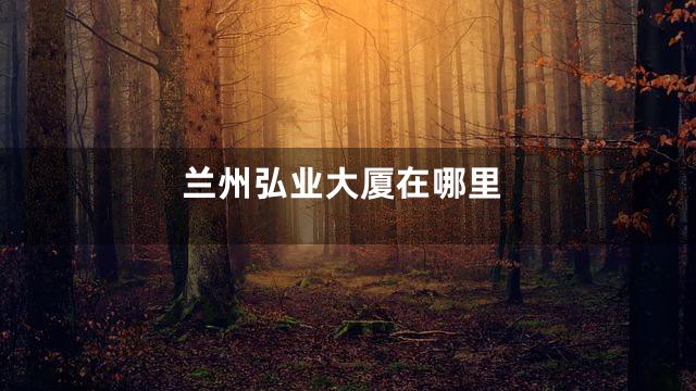 兰州弘业大厦在哪里