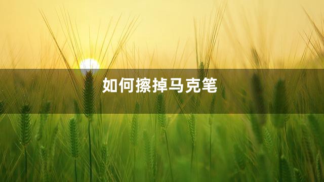 如何擦掉马克笔