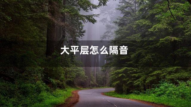大平层怎么隔音