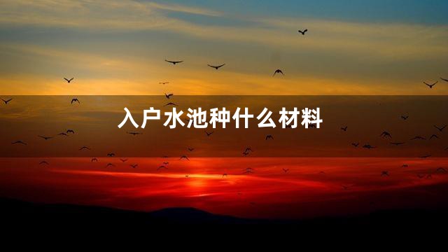 入户水池种什么材料
