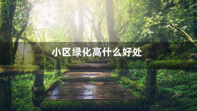 小区绿化高什么好处