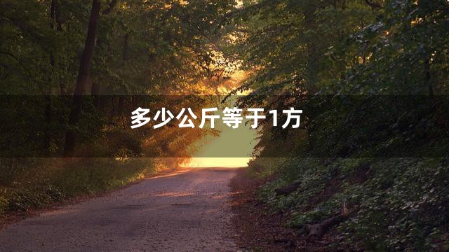 多少公斤等于1方