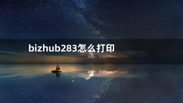 bizhub283怎么打印