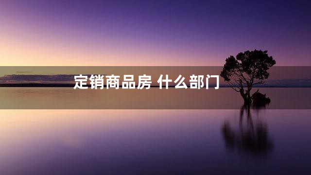 定销商品房 什么部门