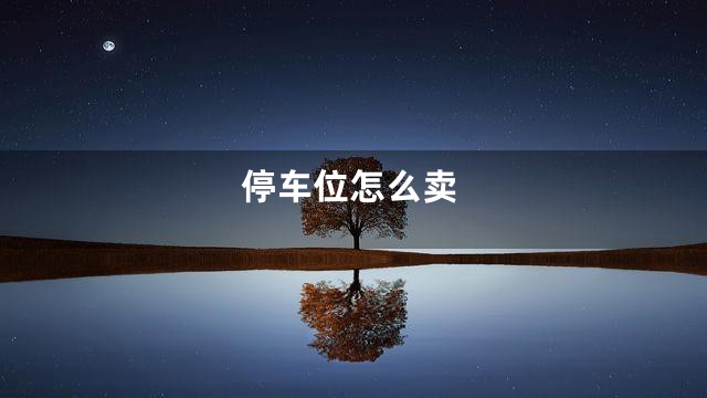 停车位怎么卖