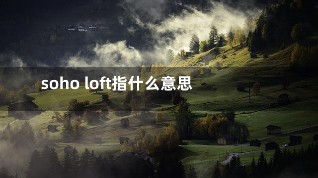 soho loft指什么意思