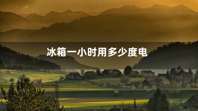 冰箱一小时用多少度电