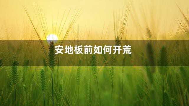 安地板前如何开荒