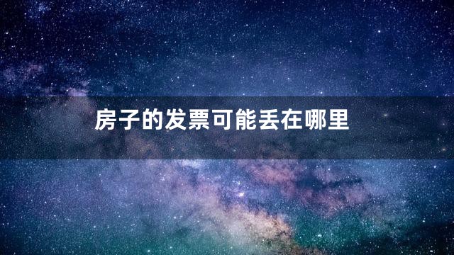 房子的发票可能丢在哪里