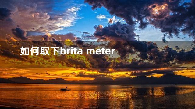如何取下brita meter