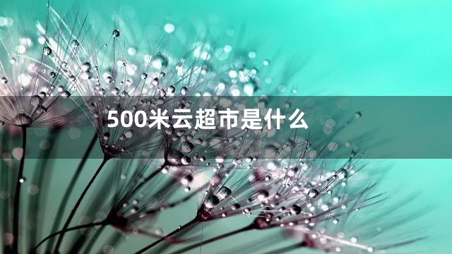 500米云超市是什么