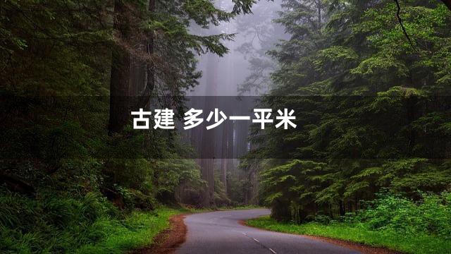 古建 多少一平米