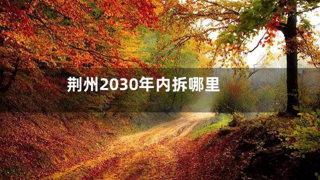 荆州2030年内拆哪里