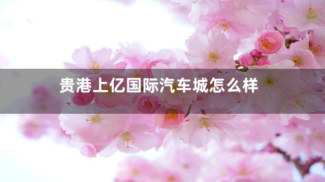 贵港上亿国际汽车城怎么样