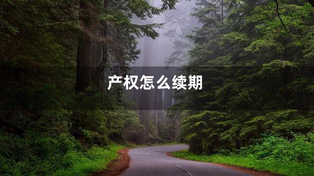 产权怎么续期
