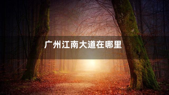 广州江南大道在哪里