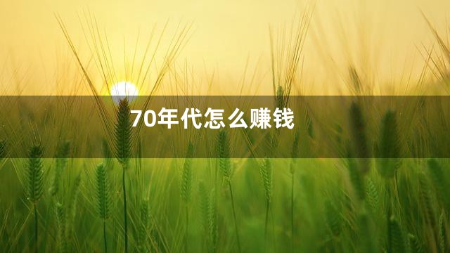 70年代怎么赚钱
