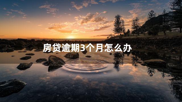房贷逾期3个月怎么办