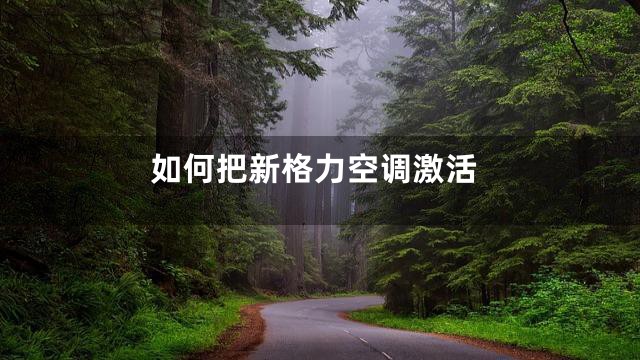 如何把新格力空调激活