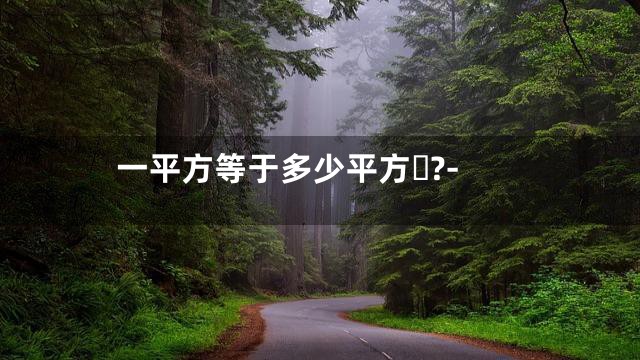 一平方等于多少平方?-